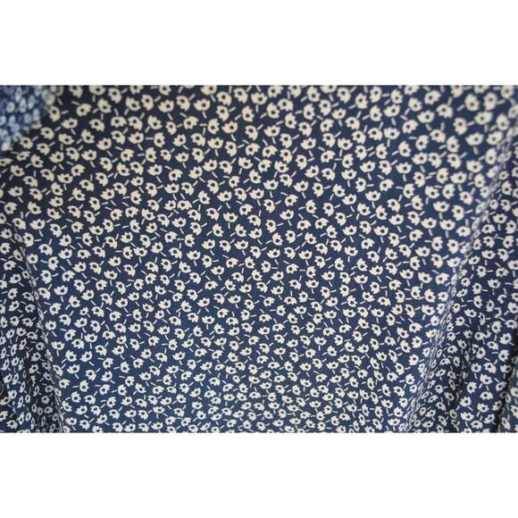 Hugo Boss Navy Blue Micro Floral Long Sleeve Shirt – Sharp Fit – Size XL - Picture 3 of 4